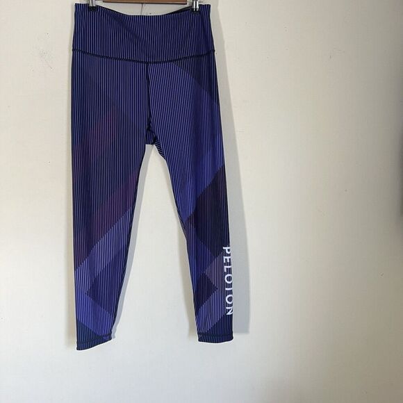 Peloton Pants - Peloton WITH Leggings Womens Size XXL High Rise Purple Stripe Wear it to Heart